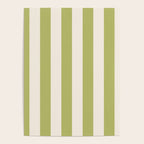 Duo I - Green and Butter Stripes Poster Gallery Image 4