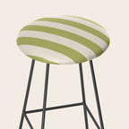 Duo I - Green and Butter Stripes Stool Gallery Image 2