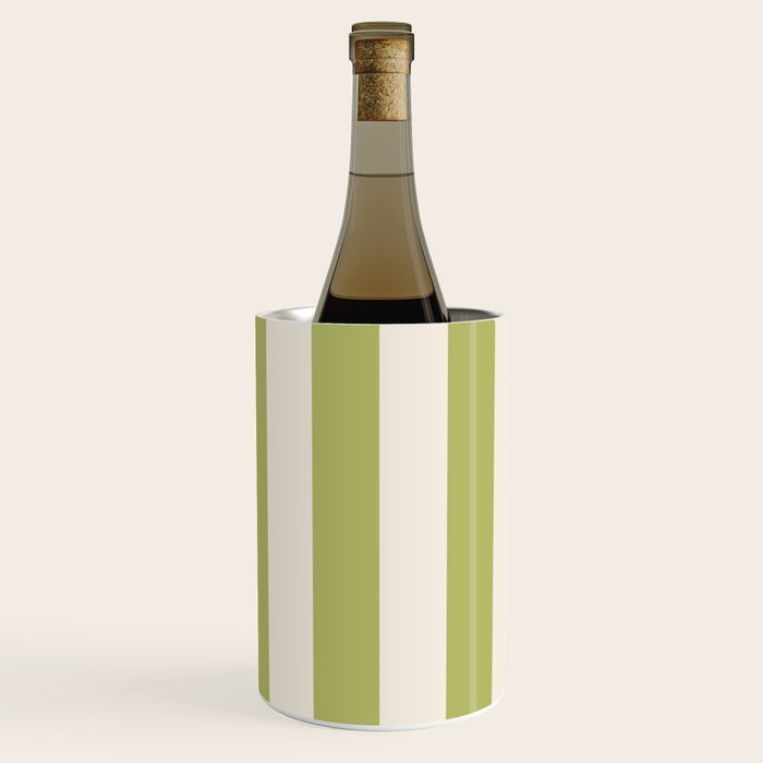 Duo I - Green and Butter Stripes Wine Chiller Gallery Image 1