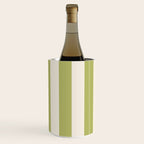 Duo I - Green and Butter Stripes Wine Chiller Gallery Image 1