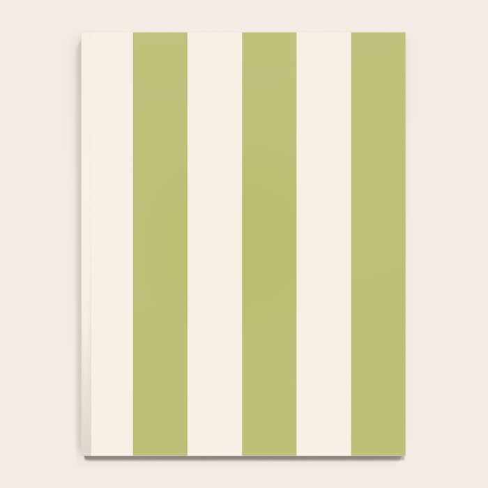 Duo I - Green and Butter Stripes Notebook Gallery Image 4