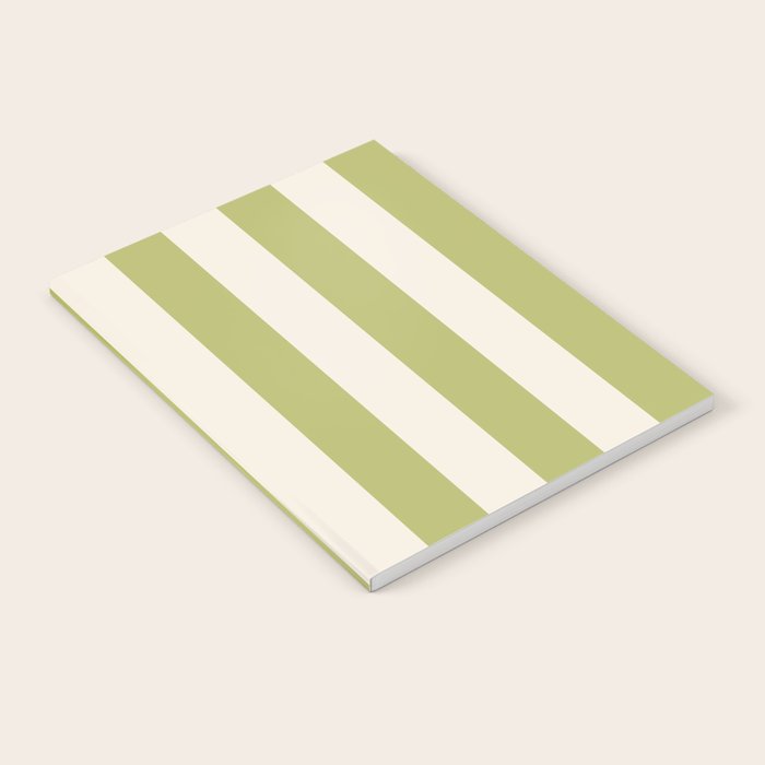Duo I - Green and Butter Stripes Notebook Gallery Image 2