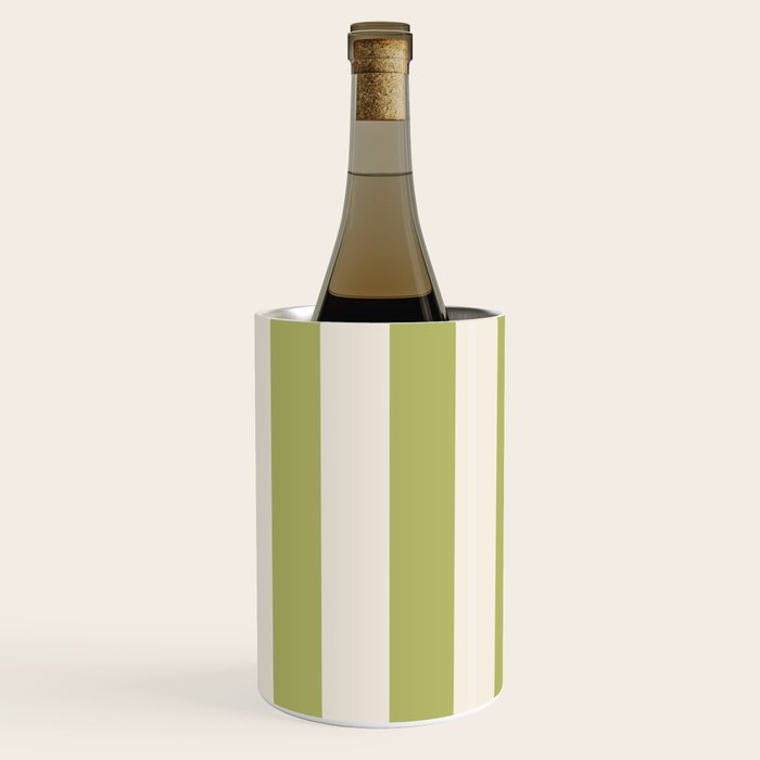 Duo I - Green and Butter Stripes Wine Chiller Gallery Image 2