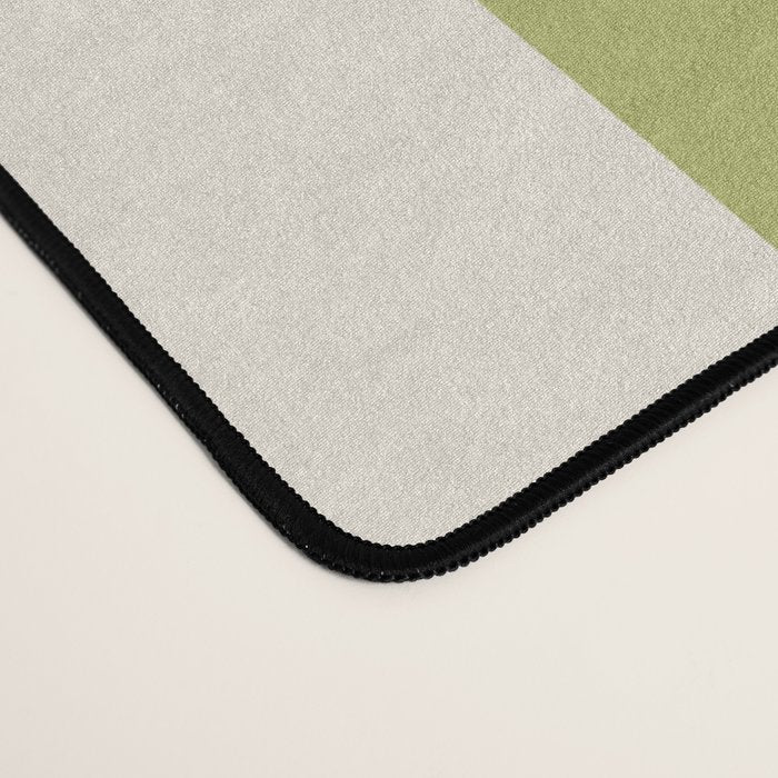 Duo I - Green and Butter Stripes Desk Mat Gallery Image 4