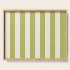 Duo I - Green and Butter Stripes Serving Tray Gallery Image 1