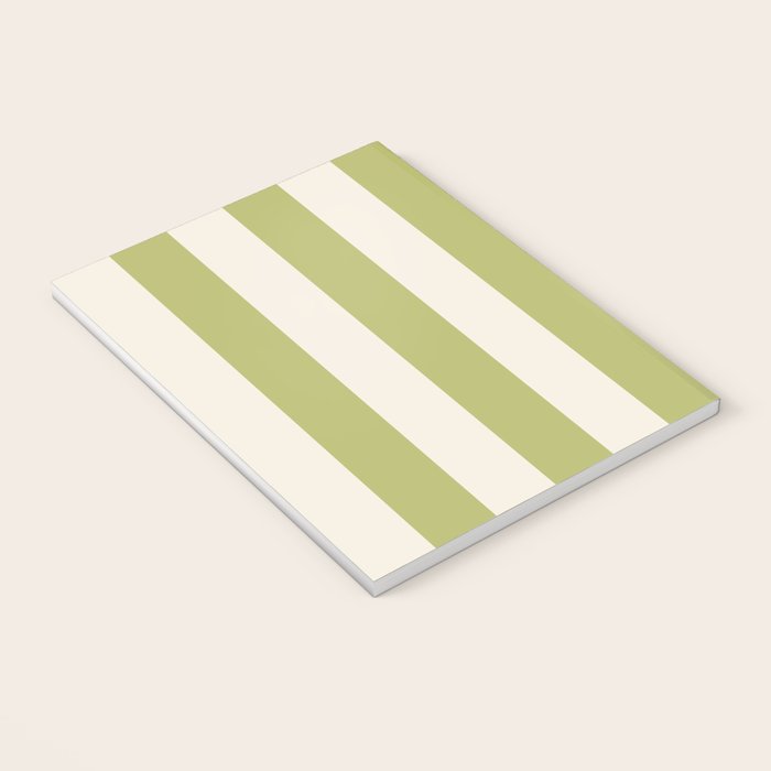 Duo I - Green and Butter Stripes Notebook Gallery Image 3