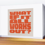 Bold Optimistic Quote in Retro Orange Wall Mural Gallery Image 2