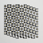 Checkered Daisies - Black & White Wrapping Paper Gallery Image 3
