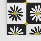 Checkered Daisies - Black & White Poster Gallery Image 3