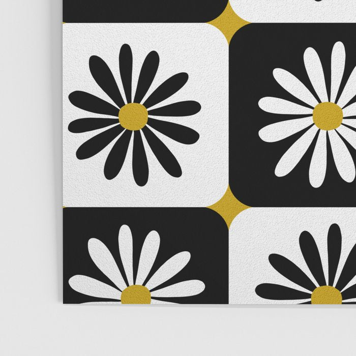 Checkered Daisies - Black & White Poster Gallery Image 3