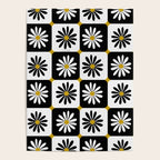 Checkered Daisies - Black & White Poster Gallery Image 4