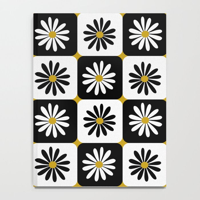 Checkered Daisies - Black & White Notebook Gallery Image 4