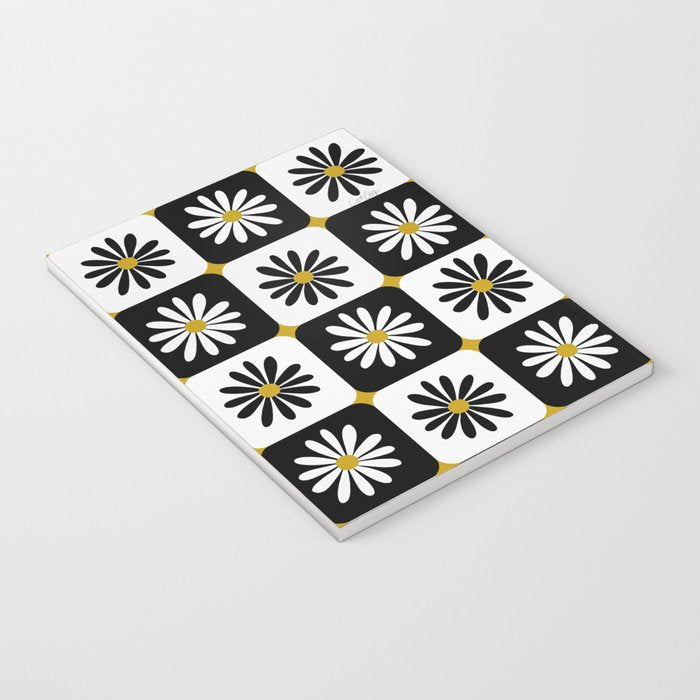 Checkered Daisies - Black & White Notebook Gallery Image 3