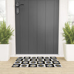 Checkered Daisies - Black & White Welcome Mat Gallery Image 3