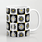 Checkered Daisies - Black & White Coffee Mug Gallery Image 1