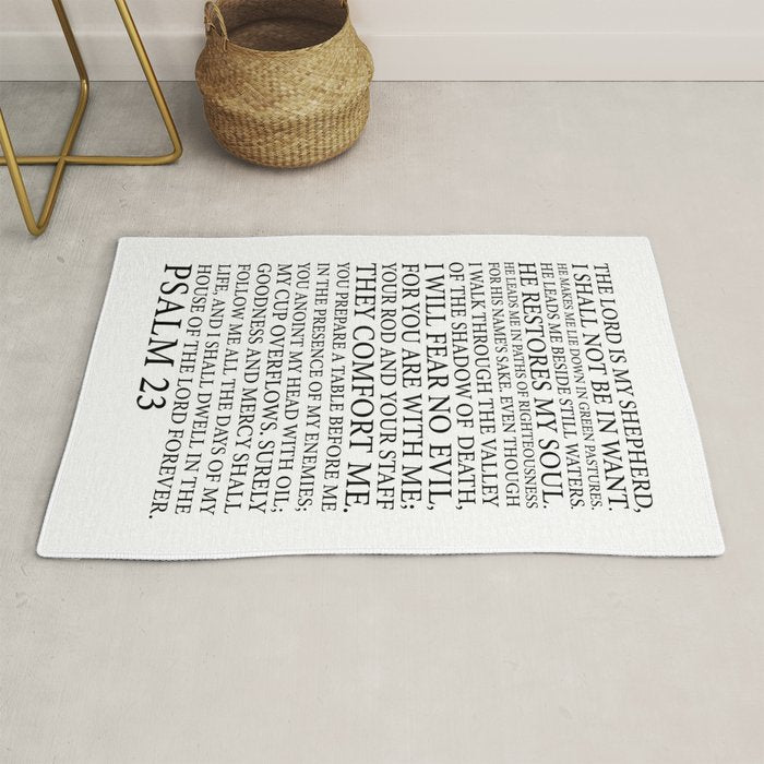 Psalm 23 The Lord Rug Gallery Image 1