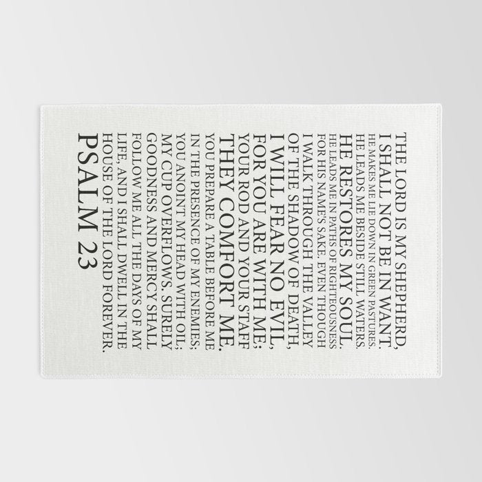 Psalm 23 The Lord Rug Gallery Image 2