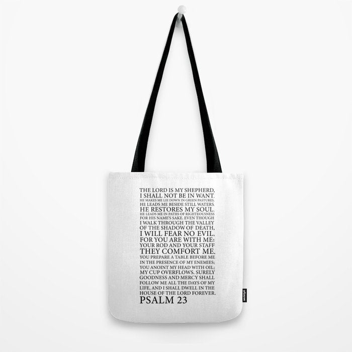 Psalm 23 The Lord Tote Bag Gallery Image 2