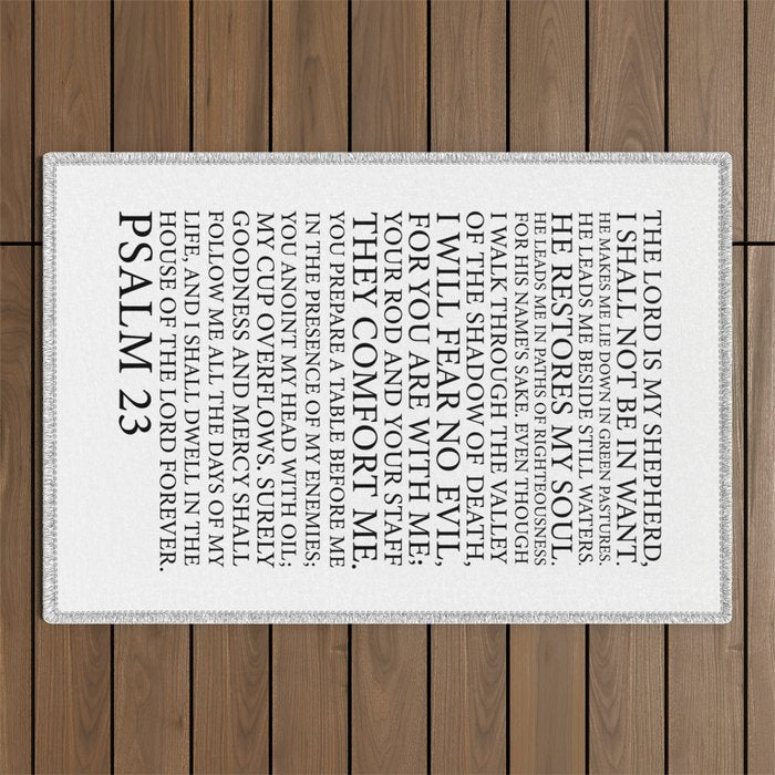 Psalm 23 The Lord Outdoor Rug Gallery Image 1