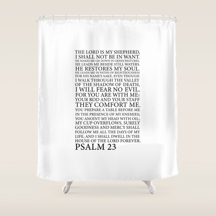 Psalm 23 The Lord Shower Curtain Gallery Image 1