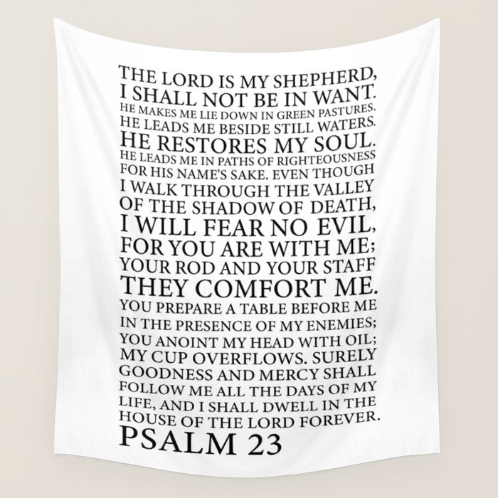 Psalm 23 The Lord Wall Tapestry Gallery Image 4