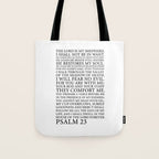 Psalm 23 The Lord Tote Bag Gallery Image 1