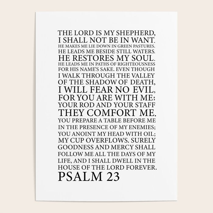 Psalm 23 The Lord Poster Gallery Image 4