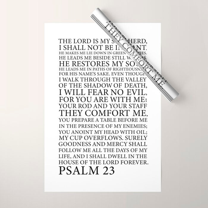 Psalm 23 The Lord Wrapping Paper Gallery Image 1