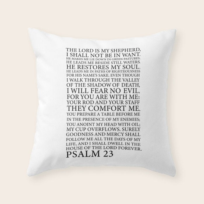 Psalm 23 The Lord Throw Pillow Gallery Image 6