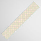 Ultra Fine Stripes Vertical Minimalist Pattern in Light Celadon Blue Green and Cream Table Runner Gallery Image 3
