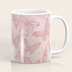 Butterfly Pattern soft pink pastel Coffee Mug Gallery Image 1