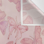Butterfly Pattern soft pink pastel Wall Tapestry Gallery Image 3