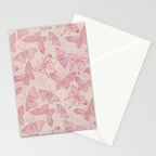 Butterfly Pattern soft pink pastel Stationery Card Gallery Image 2