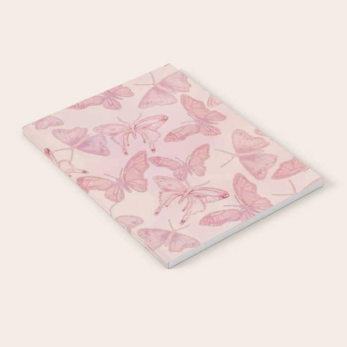 Butterfly Pattern soft pink pastel Notebook Gallery Image 2