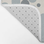 Effervescence - Mid Century Modern Minimalist Abstract Pattern in Light Blue-Gray and Cream Bath Mat Gallery Image 2