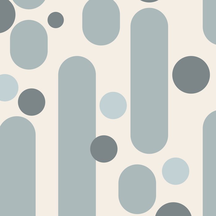 Effervescence - Mid Century Modern Minimalist Abstract Pattern in Light Blue-Gray and Cream Coffee Mug Gallery Image 2