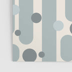 Effervescence - Mid Century Modern Minimalist Abstract Pattern in Light Blue-Gray and Cream Poster Gallery Image 3