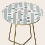 Effervescence - Mid Century Modern Minimalist Abstract Pattern in Light Blue-Gray and Cream Side Table Gallery Image 2