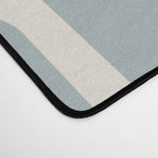 Effervescence - Mid Century Modern Minimalist Abstract Pattern in Light Blue-Gray and Cream Desk Mat Gallery Image 4