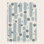 Effervescence - Mid Century Modern Minimalist Abstract Pattern in Light Blue-Gray and Cream Poster Gallery Image 4
