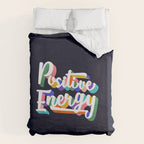 Positive Energy- typography Duvet Cover Gallery Image 6