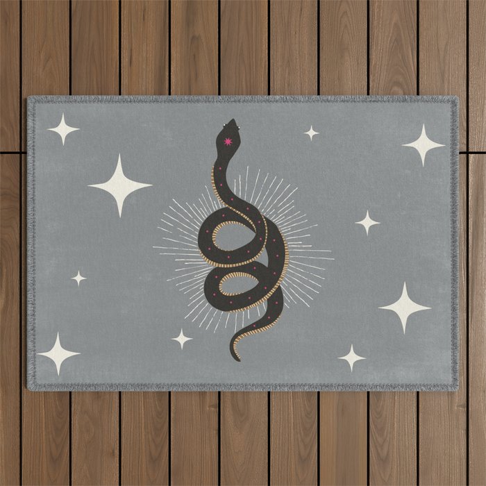 Slither - Gray Outdoor Rug Gallery Image 1