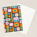Vintage scandinavian floral art pattern Stationery Card Gallery Image 2