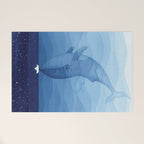 Whale blue ocean Welcome Mat Gallery Image 1