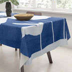 Abstract Minimal Flowers 4/Blue Tablecloth Gallery Image 3