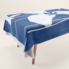 Abstract Minimal Flowers 4/Blue Tablecloth Gallery Image 1