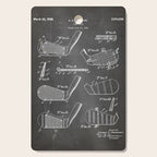 Golf Clubs Patent - Golfing Art - Black Chalkboard Cutting Board Gallery Image 1