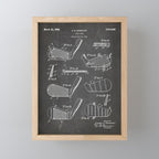 Golf Clubs Patent - Golfing Art - Black Chalkboard Mini Art Print Gallery Image 1