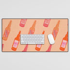 Kombucha Bottles - Pink Desk Mat Gallery Image 1