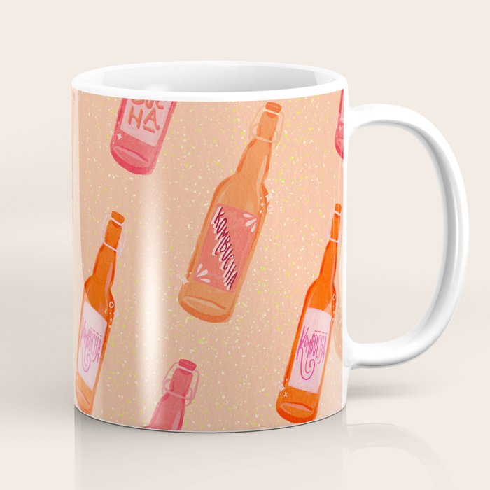 Kombucha Bottles - Pink Coffee Mug Gallery Image 1